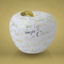 Salvadanaio a forma di mela Luxury Italia Oro con finitura elegante e dettagli dorati