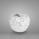 Mela luxury Cerchi platino accessorio home decor su sfondo neutro