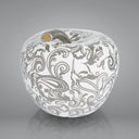 Mela luxury con riccioli accessorio home decor su sfondo neutro