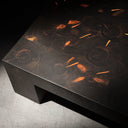 Tavolo da caffè Across the Universe vista angolare piano in legno e resina