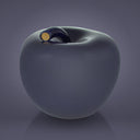 Mela Monocolor Finish Lucido grigio antracite salvadanaio in ceramica