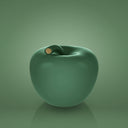 Mela Monocolor Finish Lucido verde scuro salvadanaio vista frontale