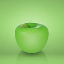 Mela Monocolor Finish Lucido verde chiaro salvadanaio vista frontale