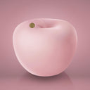 Salvadanaio a forma di mela monocolore finish matt rosa cipria