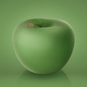 Salvadanaio design mela monocolore opaca vista posteriore