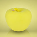 Salvadanaio Mela Monocolor Finish Seta giallo caldo, finitura vellutata