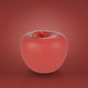 Mela Monocolor Finish Seta rosso corallo, salvadanaio a forma di mela