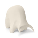 Scultura decorativa Toro Kau in gres porcellanato colore avorio opaco