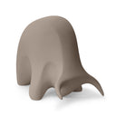 Scultura decorativa Toro Kau in gres porcellanato colore tortora opaco