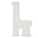 Scultura decorativa in forma di giraffa bianca, parte della collezione Originals pets.