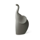 Scultura decorativa Elefantini Cuccioli in gres porcellanato colore grigio opaco