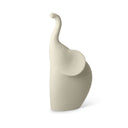 Scultura decorativa Elefantini Cuccioli in gres porcellanato colore avorio opaco