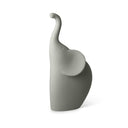 Scultura decorativa Elefantini Cuccioli in gres porcellanato colore grigio chiaro opaco