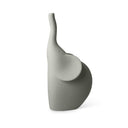 Scultura decorativa Elefantini Cuccioli in gres porcellanato colore grigio scuro opaco