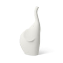 Scultura decorativa Elefantini Cuccioli in gres porcellanato colore bianco opaco