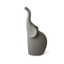 Scultura decorativa Elefantini Cuccioli in gres porcellanato colore grigo opaco