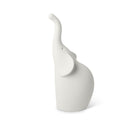 Scultura decorativa Elefantini Cuccioli in gres porcellanato colore bianco opaco