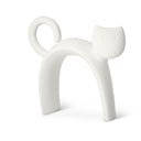 Scultura Micioni in gres porcellanato, composizione con due gatti stilizzati.