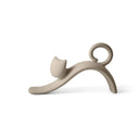 Scultura decorativa Micioni in gres porcellanato colore beige chiaro