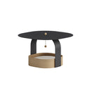 Tavolo da caffè di design con cuccia per gatti Sandy finitura scura