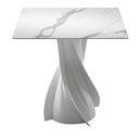 Tavolo da pranzo SoHo Reverse design moderno in PLA con piano quadrato vista frontale