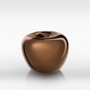 Mela decorativa lucida bronzo vista frontale