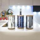 Accessori casa portabottiglie con mosaico di specchi artigianale su tavola apparecchiata