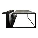 Tavolo da salotto Slitta design moderno in acciaio e marmo