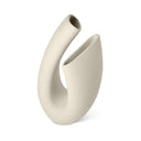 Vaso decorativo Anemone in gres porcellanato colore avorio – vista frontale