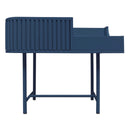 Console per giradischi VYC Vinyl Case finitura blu navy vista frontale