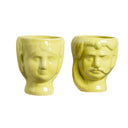 Vaso decorativo in ceramica Lui & Lei Caltagirone colore giallo