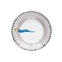 Piatto ceramica Fortuna da dessert con decorazione blu