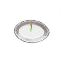 Vista laterale del piatto da portata ovale Fortuna