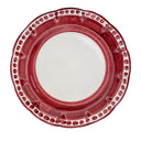 Piatto piano in ceramica artigianale rosso linea I Colorati