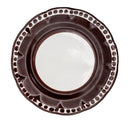 Piatto piano in ceramica artigianale marrone linea I Colorati