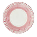 Piatto da dessert in ceramica artigianale Fortuna colore rosa