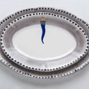 Piatto da portata ovale Fortuna con bordo decorato