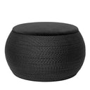 Seduta contenitore Zero Round di design con forma cilindrica e finitura nera