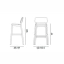 Sgabello da bar con tappezzeria | Drum 077