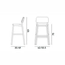 Sgabello da bar in legno | Drum 076