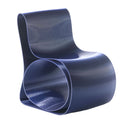 Poltrona di design Double in PLA blu – vista frontale