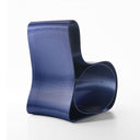 Poltrona di design Double in PLA blu – vista laterale