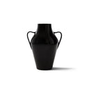  Vaso in ceramica di design Quartara colore nero vista frontale