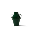 Vaso in ceramica Quartara verde formato medio su sfondo bianco