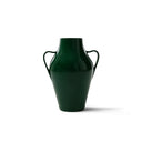 Vaso in ceramica di design Quartara colore verde vista frontale