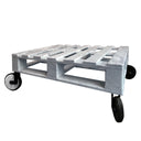 Tavolino da salotto Tellap in metallo industriale con ruote