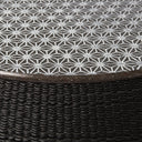 Tavolo contenitore seduta Zero Round con top decorativo geometrico