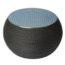 Seduta contenitore Zero Round con piano blu